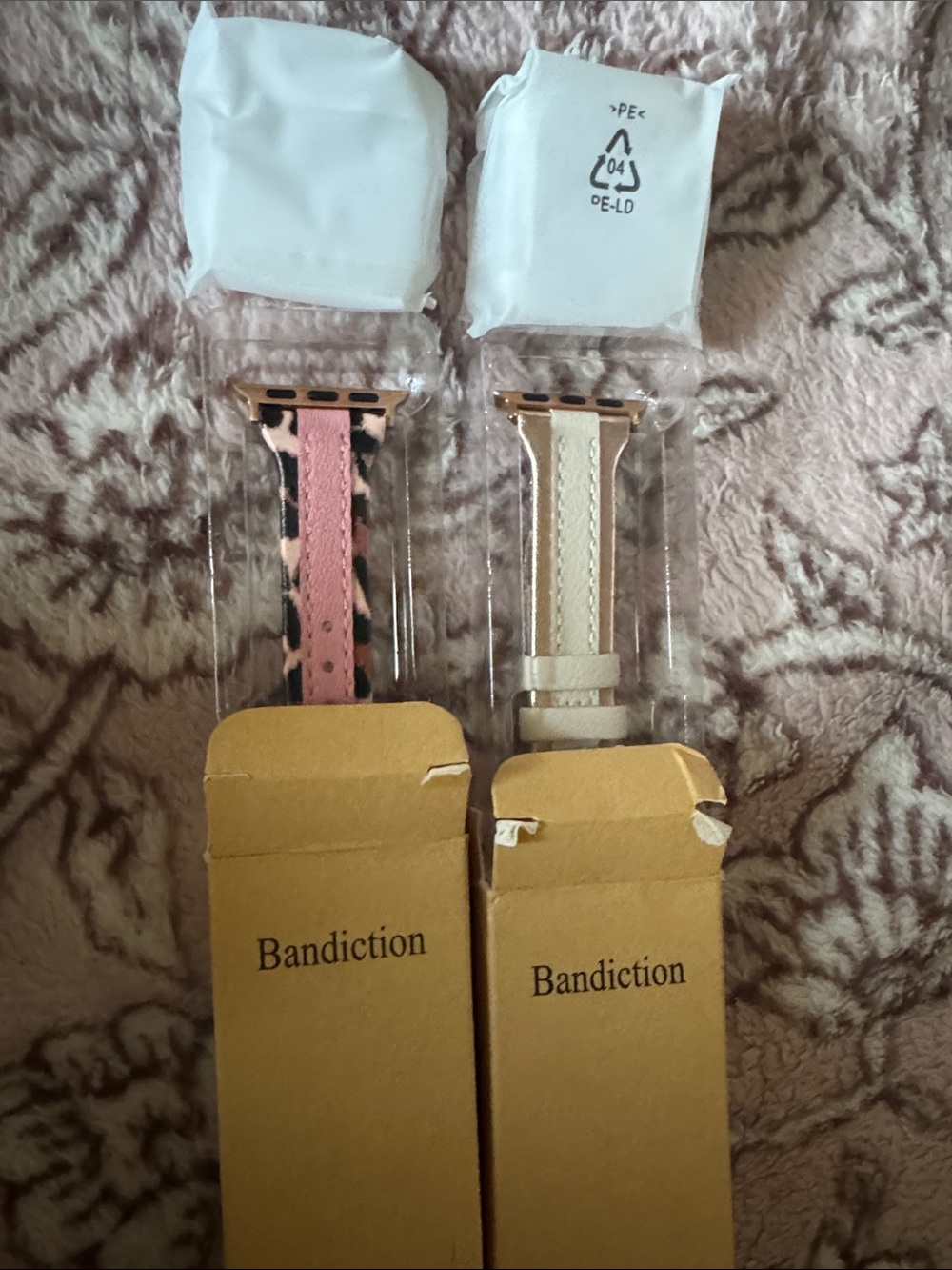 Bandiction Apple Watch Bands - Pink Leopard & Cream